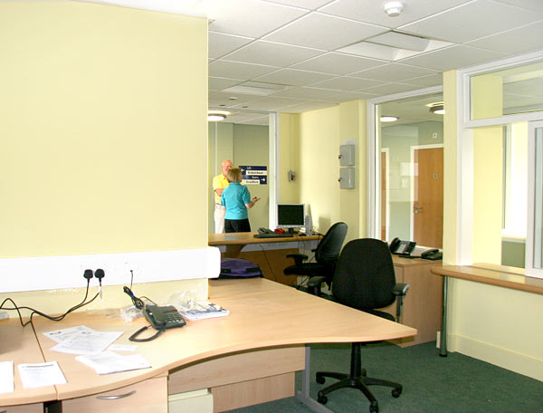 staff view of reception