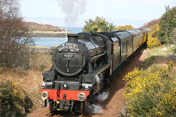 Close up of the MK IV engine (mark 4) as it comes into Kyle of Lochalsh